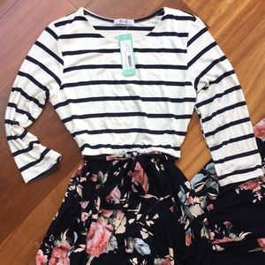 lux & co brooke 2fer knit maxi dress